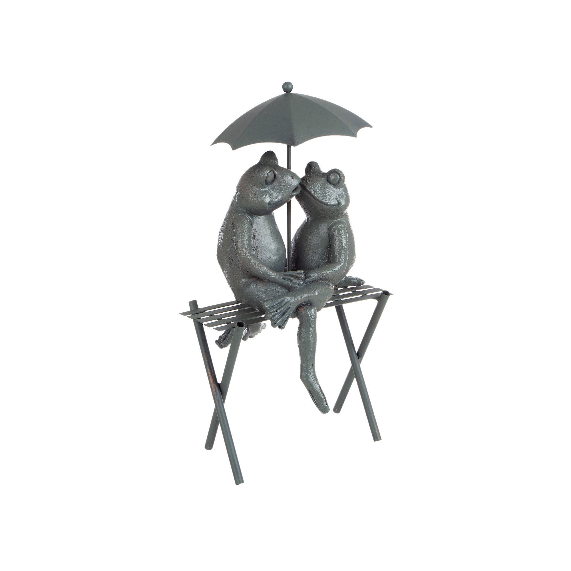 Pure Garden Frog Couple Statue, Multi