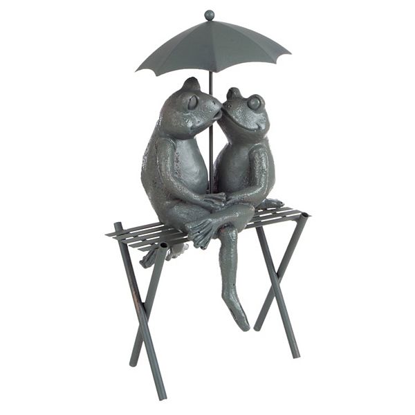 Pure Garden Frog Couple Statue