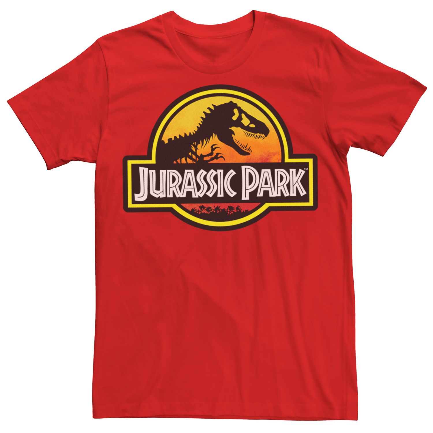 T-shirt Film Jurassic Park Maglietta Jurassic Park Logo Classic Uomo - T-Rex Scheletro Nero E Giallo Parka Uomo
