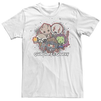 Men's Marvel Guardians of the Galaxy Kawaii Art Collection Graphic Tee