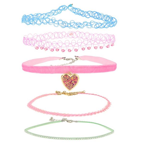Girls Elli by Capelli 5-pack Choker Necklace Set