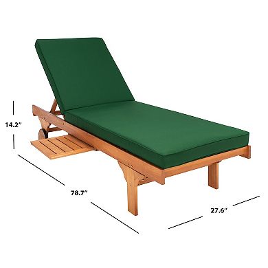 Safavieh Newport Chaise Lounge Chair With Side Table