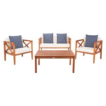 Safavieh Nunzio 4 pc Outdoor Set With Accent Pillows
