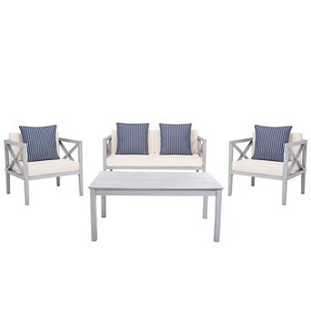 Safavieh Nunzio 4 pc Outdoor Set With Accent Pillows