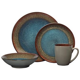 Pfaltzgraff Monroe Blue 16 pc Dinnerware Set