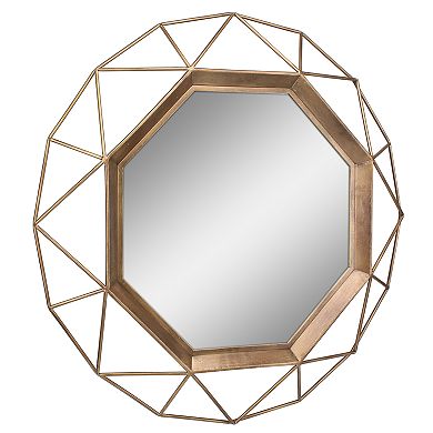 Stonebriar Collection Gold Geometric Hanging Wall Mirror