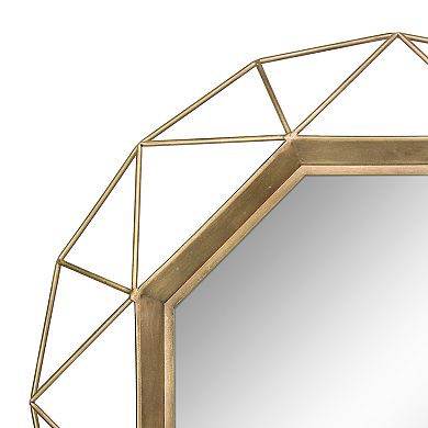 Stonebriar Collection Gold Geometric Hanging Wall Mirror