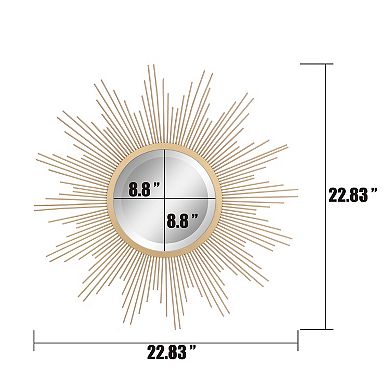 Stonebriar Collection Gold Starburst Hanging Mirror