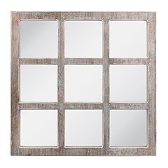 Stonebriar Collection Rustic Window Pane Hanging Wall Mirror