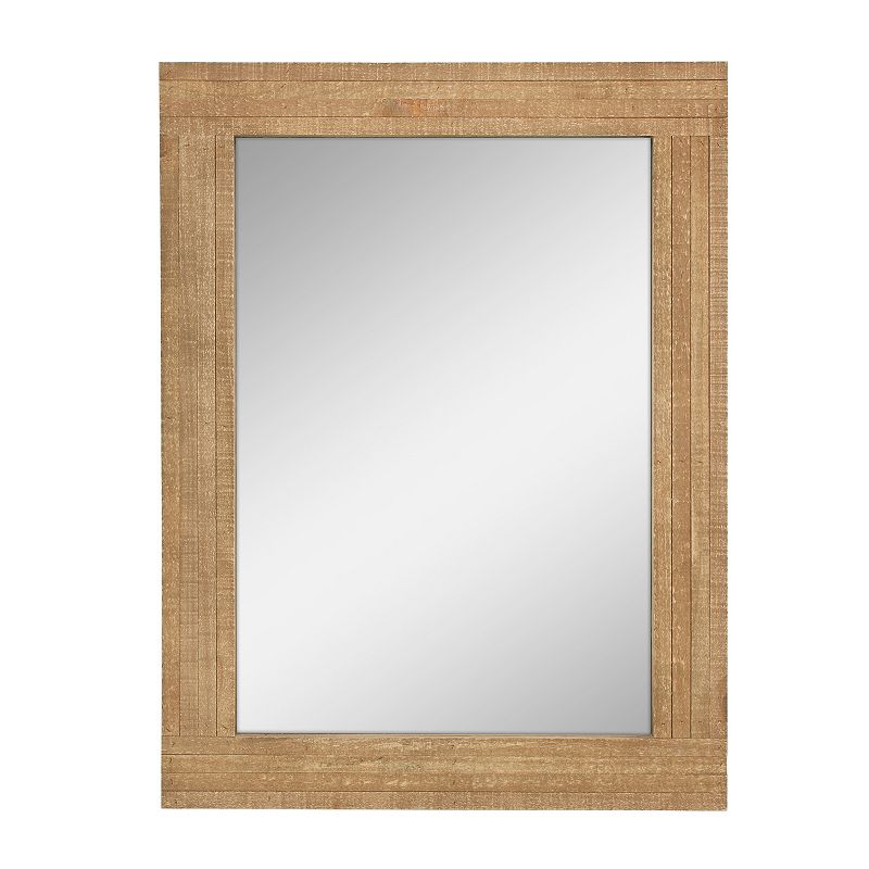 Stonebriar Collection Natural Wood Frame Hanging Wall Mirror, Brown