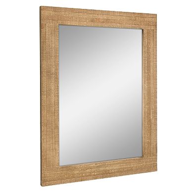 Stonebriar Collection Natural Wood Frame Hanging Wall Mirror