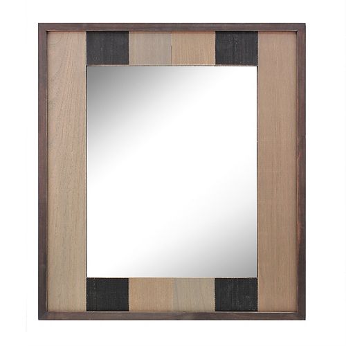 Stonebriar Collection Wood Plank Hanging Wall Mirror