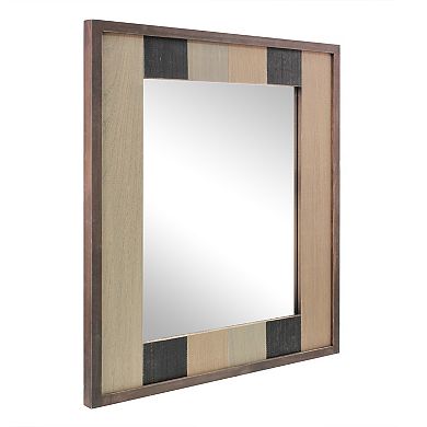 Stonebriar Collection Wood Plank Hanging Wall Mirror