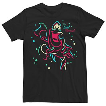 Disney's The Little Mermaid Sebastian Neon Lights Men's Tee