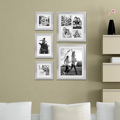 Stonebriar Collection Decorative Silver 5-Piece Photo Frame Set