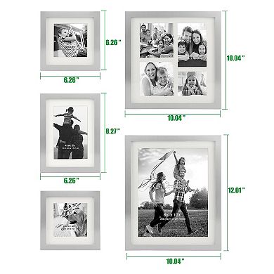 Stonebriar Collection Decorative Silver 5-Piece Photo Frame Set