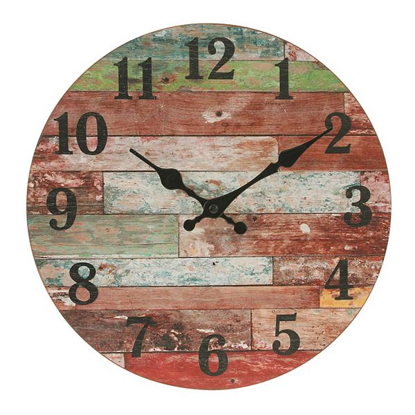 Stonebriar Vintage Farmhouse Wooden Wall Clock