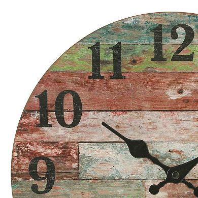 Stonebriar Vintage Farmhouse Wooden Wall Clock