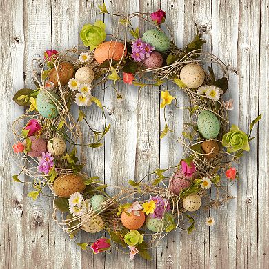 National Tree Company Springtime Artificial Easter Egg Wreath