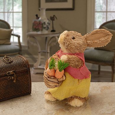 National Tree Company Artificial Dainty Brown Bunny Table Decor