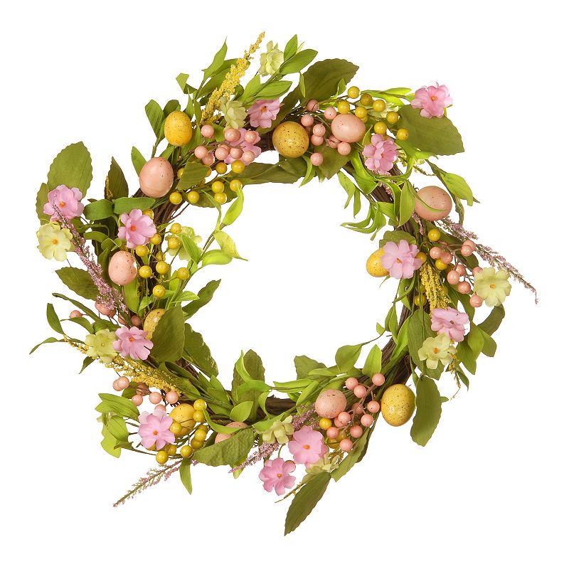 National Tree Company 22 Artificial Easter Egg Wreath, Multicolor