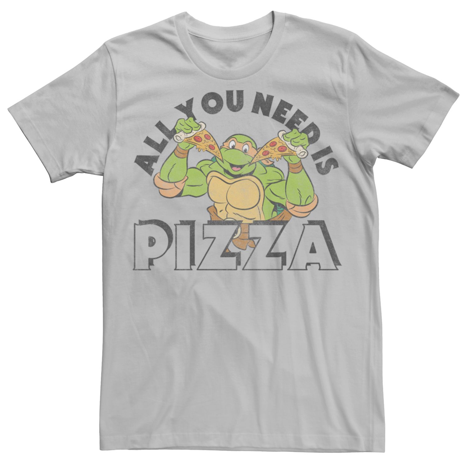 Teenage Mutant Ninja Turtles: Mutant Mayhem Pizza Adult Short Sleeve T-Shirt Black / 4XL