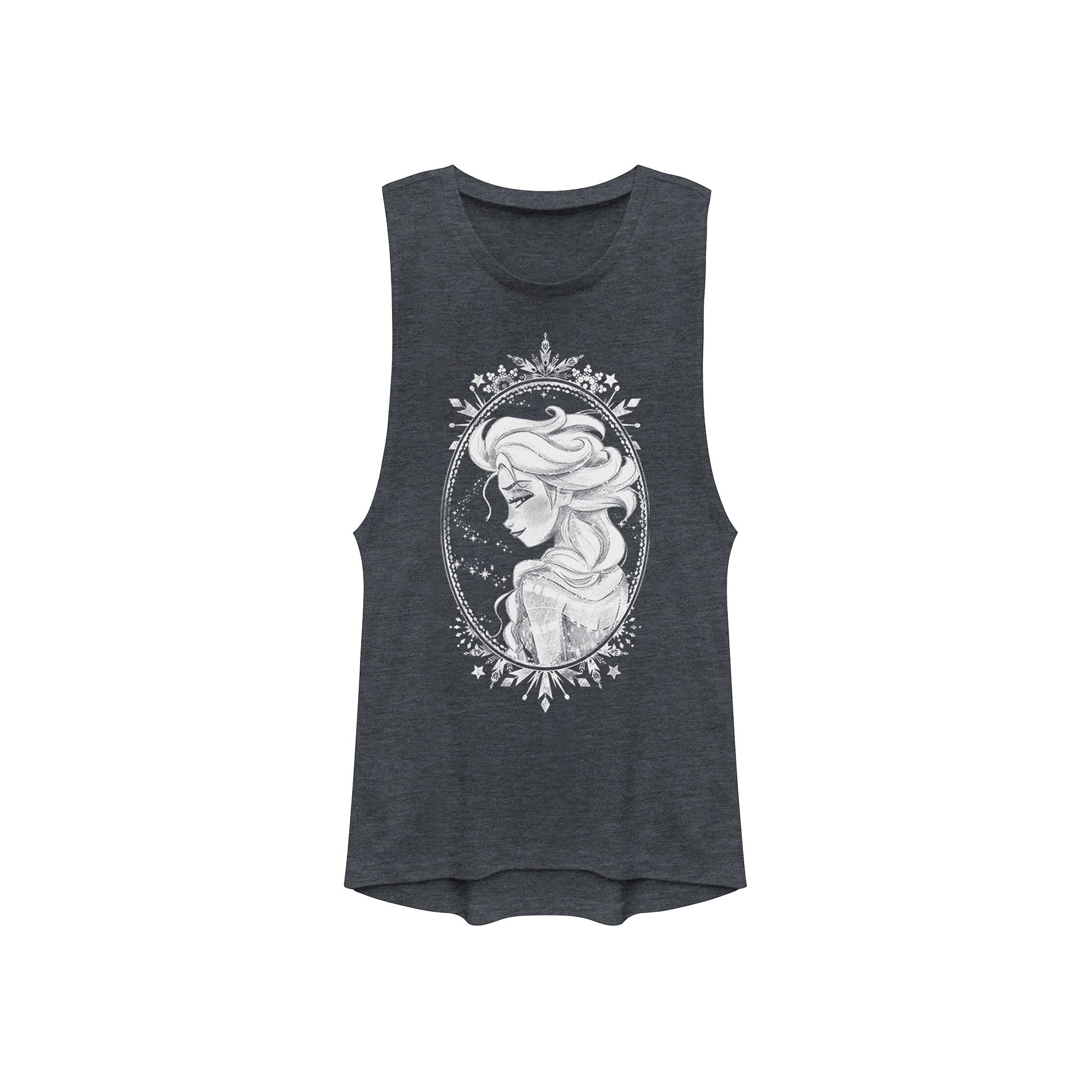 Disneys Frozen Juniors Elsa Racerback Tank Top, Girls, Size: XS, Denim G