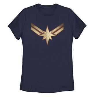Juniors' Captain Marvel Star Logo Graphic Tee