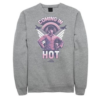 Juniors' Captain Marvel Maria "Coming In Hot" Fleece Sweatshirt