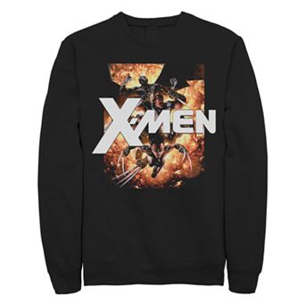 Juniors' Marvel Classic X-Men Explosion Crew Sweatshirt