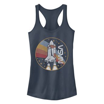 Juniors' NASA Retro Rocket Logo Racerback Tank Top