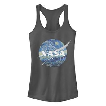 Juniors' NASA Starry Night Logo Racerback Tank Top