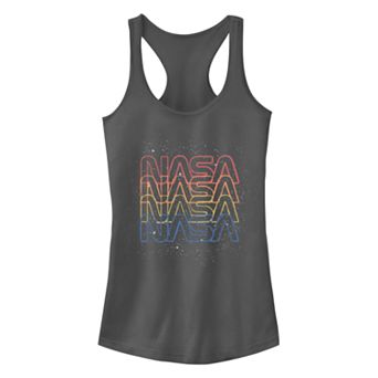 Juniors' NASA Neon Logo Racerback Tank Top