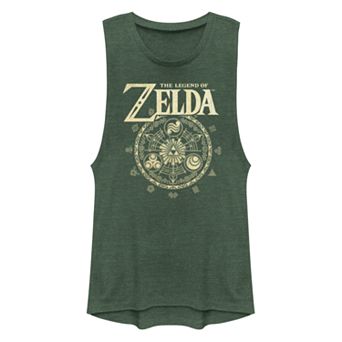 Juniors' Legend Of Zelda Triforce Muscle Tank Top