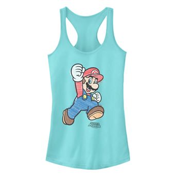 Juniors' Super Mario Bros Racerback Tank Top