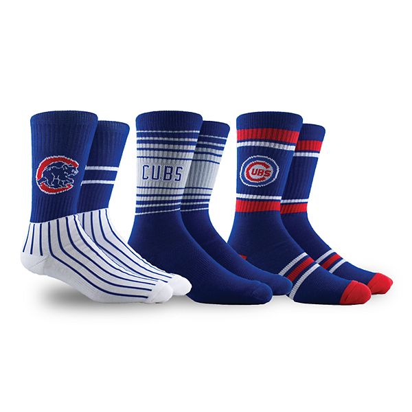 Big & Tall Eternal Fortune Fashions Chicago Cubs 3Pack Socks