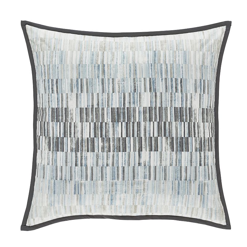 37 West Fulton Square Throw Pillow, Blue, Fits All
