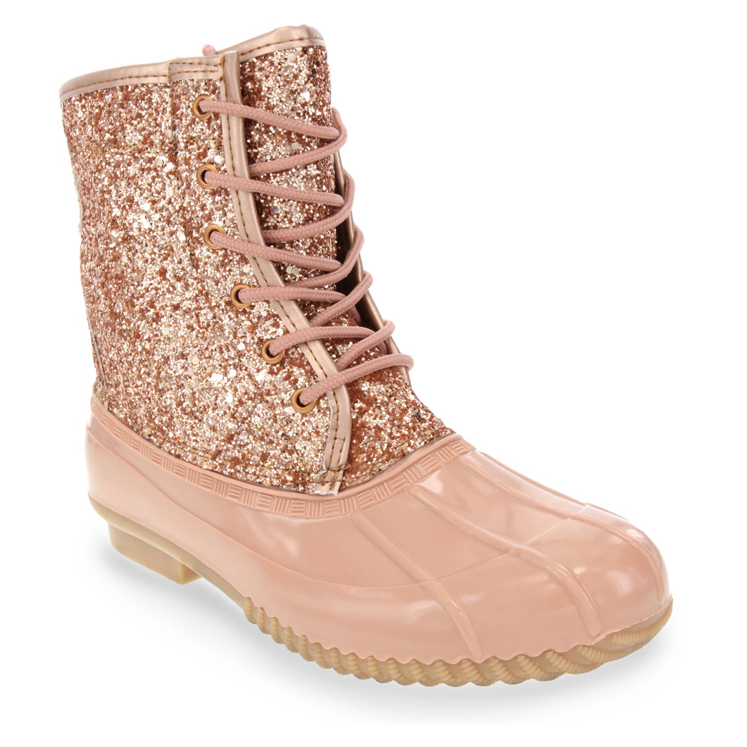 sperry duck boots glitter