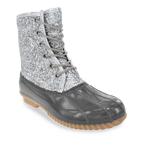 sugar Skipper Women's Waterproof Glitter Rain Boots