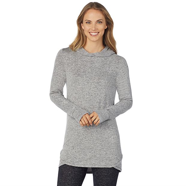 Women's Cuddl Duds® Soft Knit Long Sleeve Tunic Hoodie