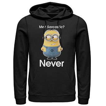 Men's Minions Never Sarcastic Hooded Pull Over