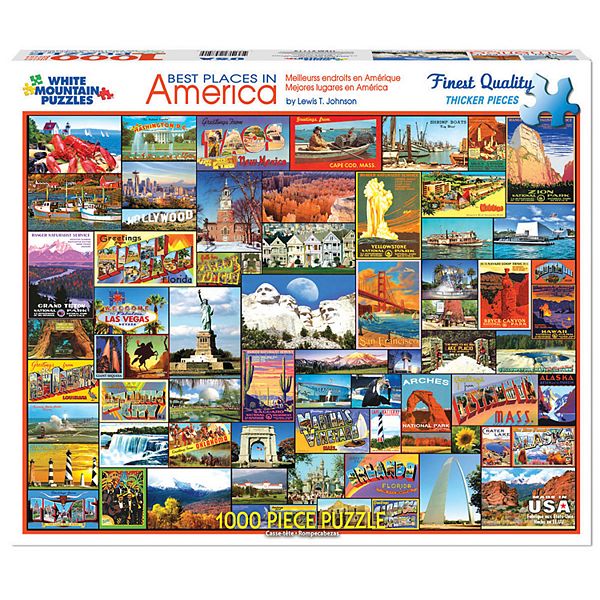 White Mountain Puzzles Best Places In America - 1000 piece Jigsaw Puzzle