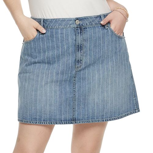 NEW! Juniors' Plus Size Mudd® 5Pocket Clean Hem Mini Skirt