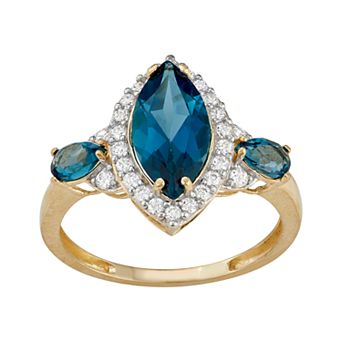 Tiara 10k Gold London Blue Topaz Ring