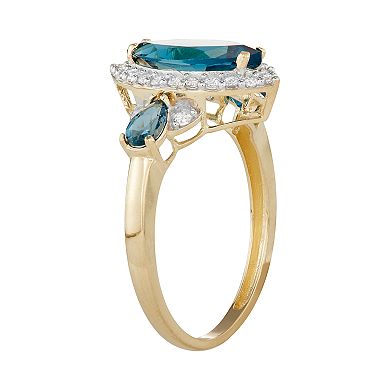 10k Gold London Blue Topaz Ring