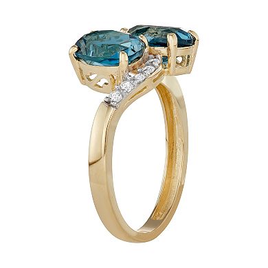 10k Gold London Blue Topaz Ring
