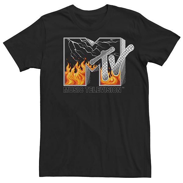 Men's MTV Chrome Metal Head Logo Tee