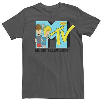 Men's MTV Beavis And Butthead Headbangers Logo Tee