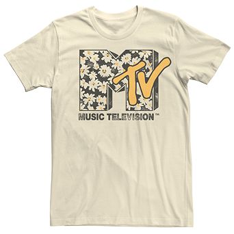 Men's MTV Flowers Logo Fill Tee