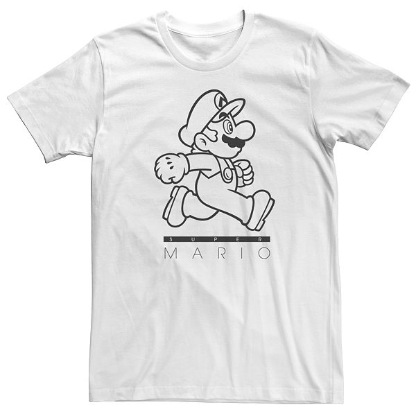 Men's Super Mario Bros Run Outline Tee